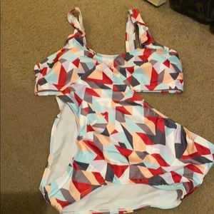 Funky Design two piece swimsuit size large
